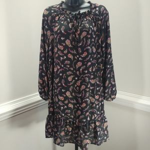 Women's Old Navy Floral Print Long Sleeve Dress Size L